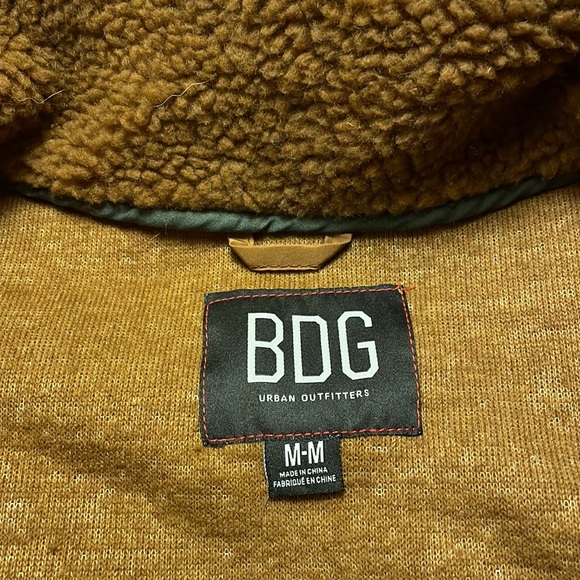 UO BDG Sherpa Fleece Brown Mens M - Picture 2 of 8